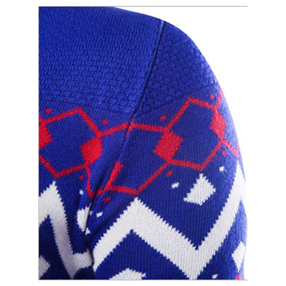Fashion Pattern Casual Round Neck Sweater