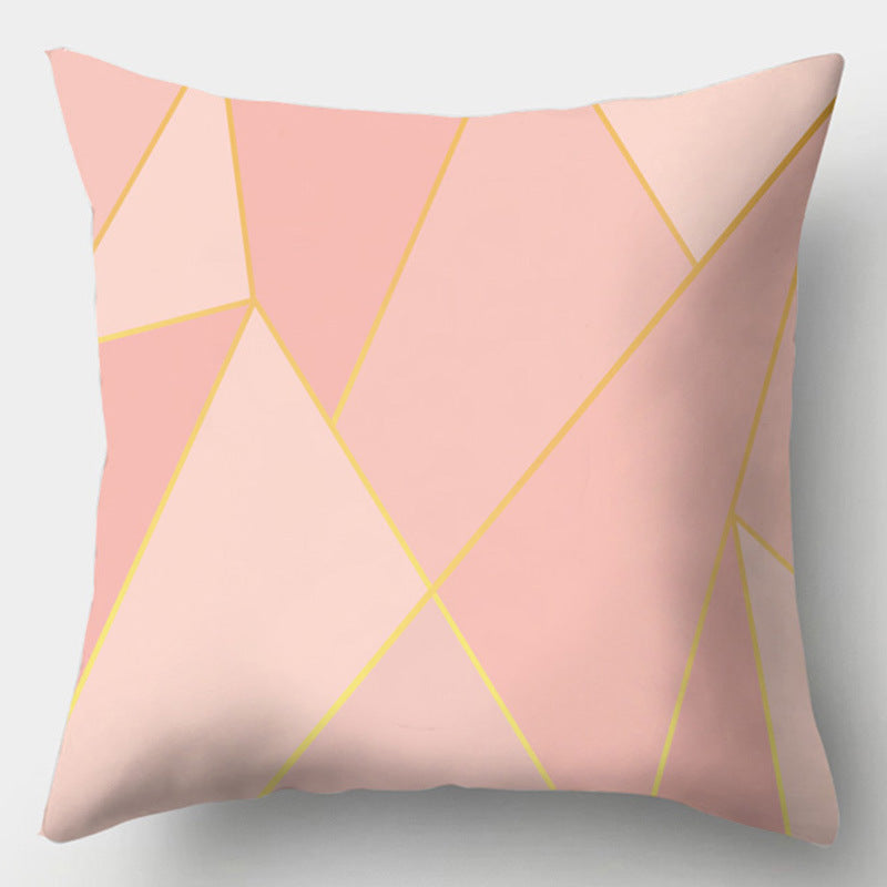 Modern Simple Pillow Home Cushion Geometric Amazon Hot Sale Peach Skin Fabric