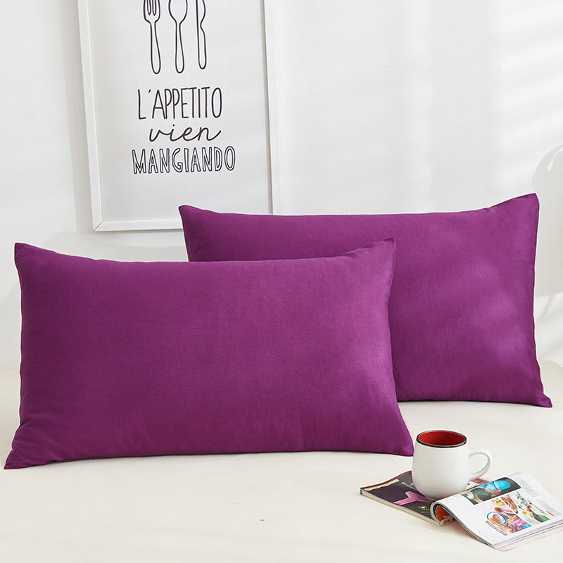 Pure Color Cotton Pillowcases A Pair Of Hotel Hotel Cotton 48X74CM