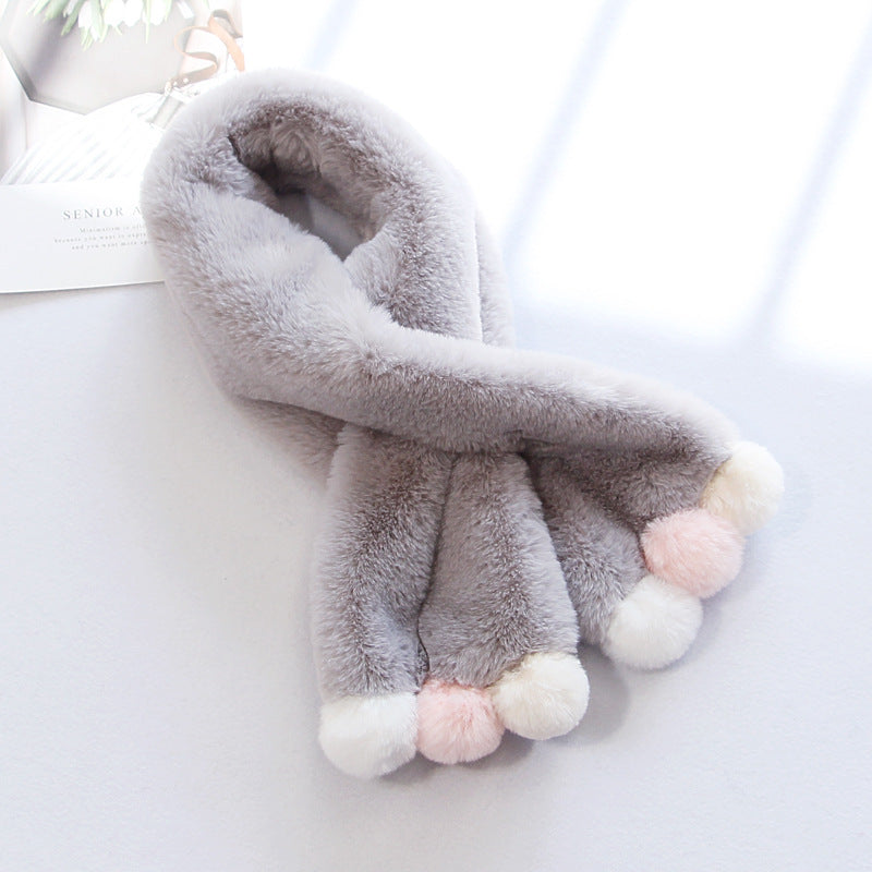 All-match Thick Warmth Solid Color Children's Scarf