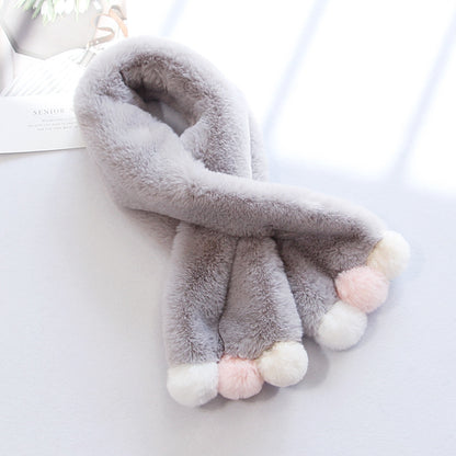All-match Thick Warmth Solid Color Children's Scarf