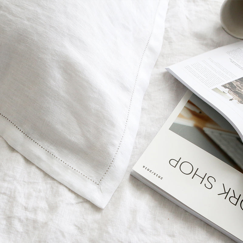 Pure Linen Pillow Towel Breathable Solid Color High-grade