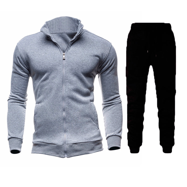 Men's Sports Sweater Zippered Mock Neck