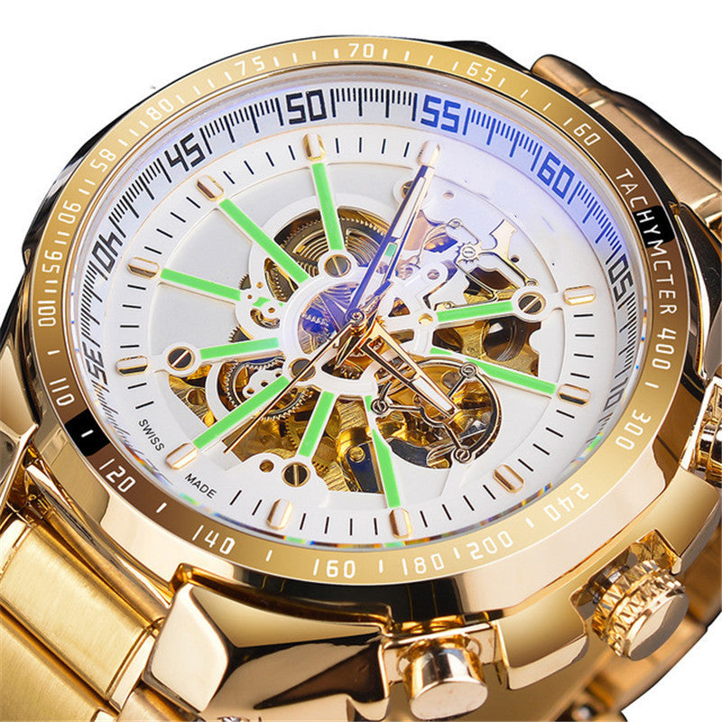 Men's Fashion Skeleton Waterproof Automatic Mechanical Watch