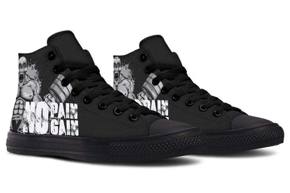 Men's And Women's Fashion Color Printing High-top Canvas Shoes