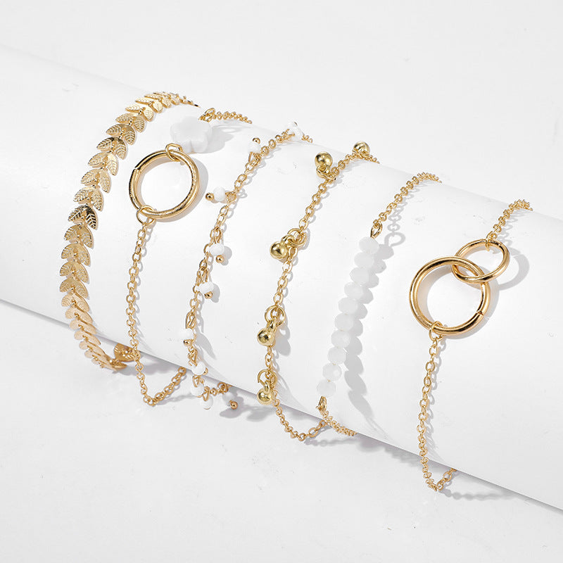 European And American Personality Small Flower Arrow Leaf Bracelet