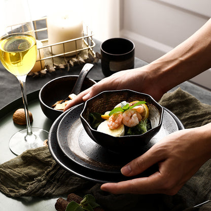 Ceramic kiln turned lotus tableware