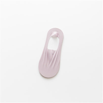 Ice Silk Low Top Socks Cotton Bottom Invisible Thin Silicone Non-slip Tight