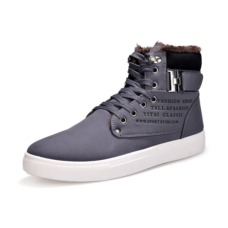 Casual Board Shoes Warm High Top Shoes Plush Shoes
