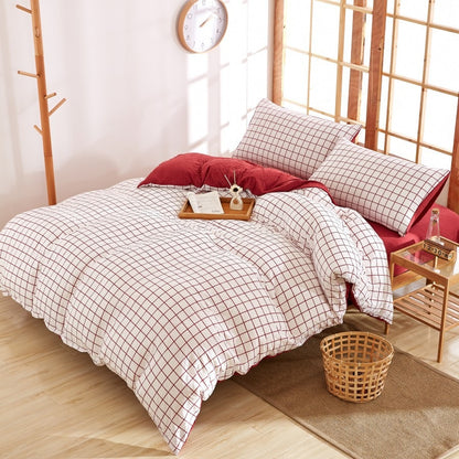 Cotton print four-piece quilt cover