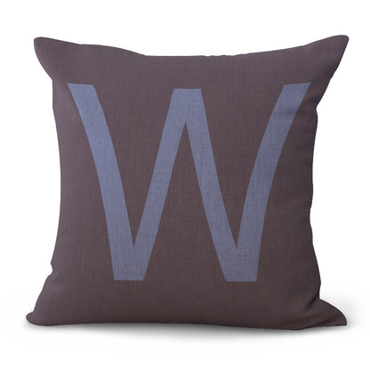 Colored English Letter Printing Pillowcase