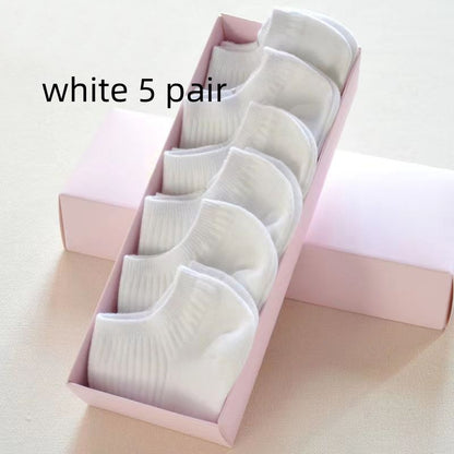 Women's Low-cut Athletic Socks Sweat-absorbent Short Waist Female Cotton Socks