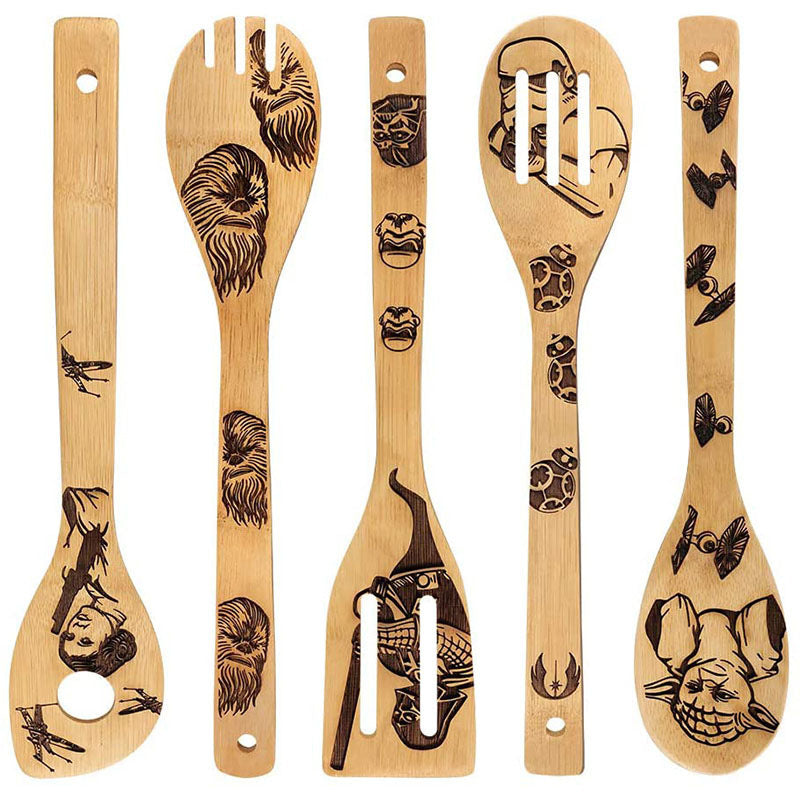Christmas laser design bamboo shovel