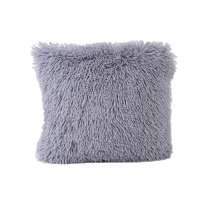 Living Room Bedroom Sea Velvet Solid Color Cushion Cover