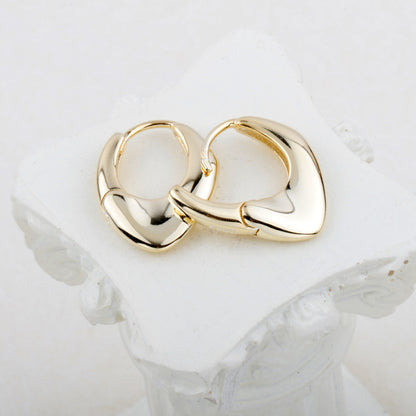 Glossy Personality Sterling Silver Stud Earrings Simple