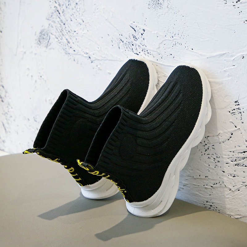 Girls high top casual knit shoes boots cotton boots
