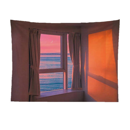 False Window Window Scenery Background Cloth
