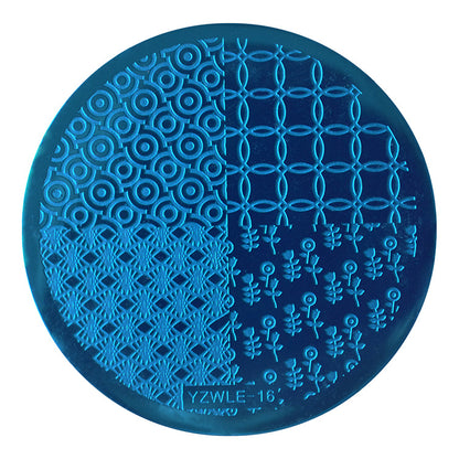 DIY nail print steel plate nail print version template