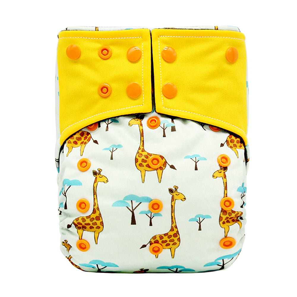 Baby washable leak-proof bamboo charcoal pocket cloth diapers