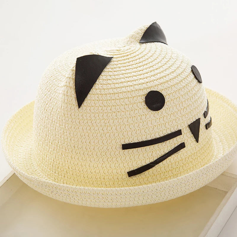 Korean style princess kids sun shade straw hat