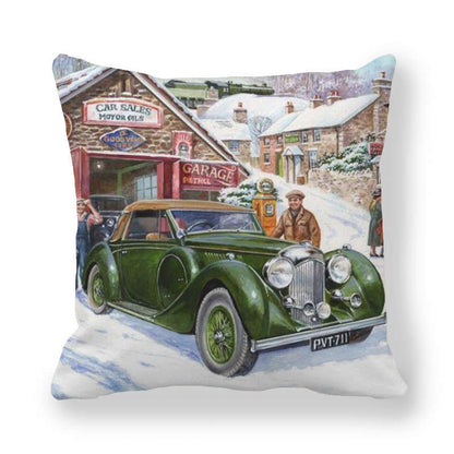 Christmas Style Encryption Peach Skin Fabric Pillow Cover