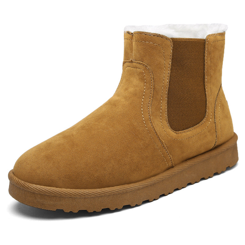 Men's warm mid-tube casual padded snow boots