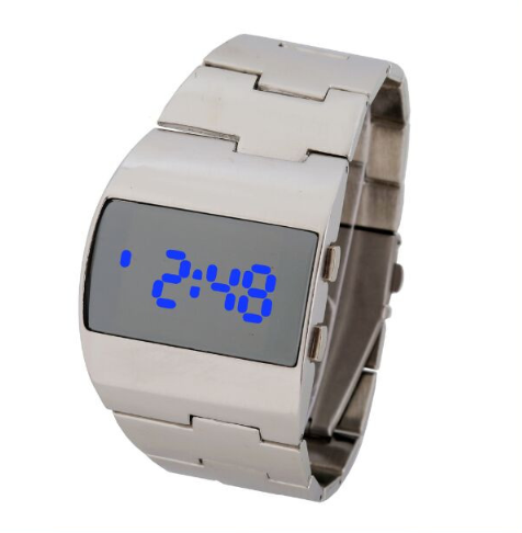 Iron Man LED electronic watch steel belt men's watch
