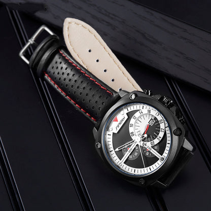 Multifunctional calendar waterproof quartz watch