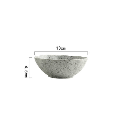 Nordic granite pattern tableware creative lotus leaf ceramic plate