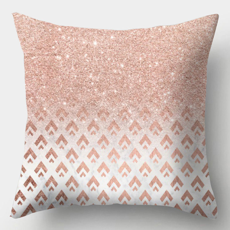 Modern Simple Pillow Home Cushion Geometric Amazon Hot Sale Peach Skin Fabric
