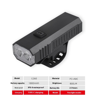 New Bicycle Headlight USB Rechargeable Cycling Light Suit