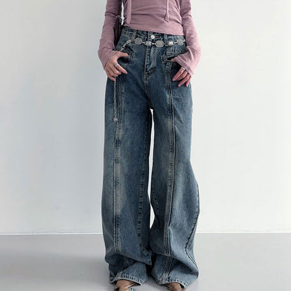 American Style Trend Street Shooting Women's Clothing Worn Jeans