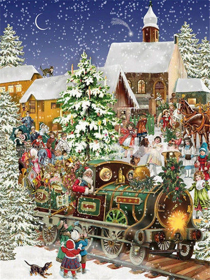 Mosaic Winter Rhinestone Picture Crafts