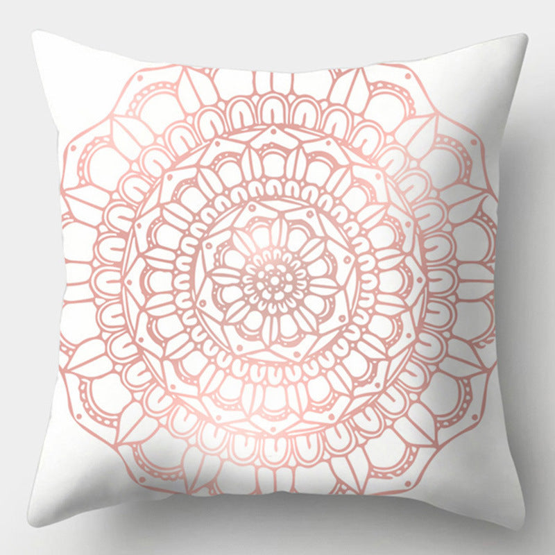Modern Simple Pillow Home Cushion Geometric Amazon Hot Sale Peach Skin Fabric