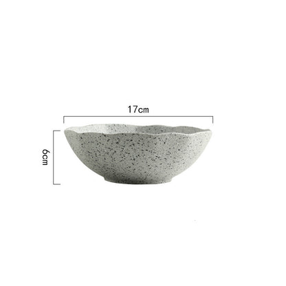 Nordic granite pattern tableware creative lotus leaf ceramic plate