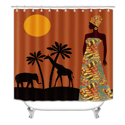 3D digital printed waterproof shower curtain