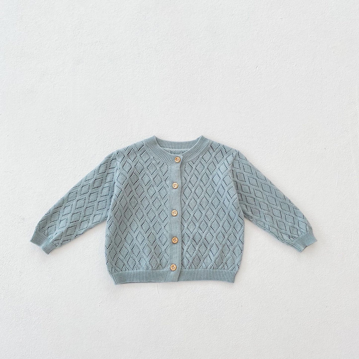 New Sweet Rhombus Hollow Long Sleeve Small Jacket