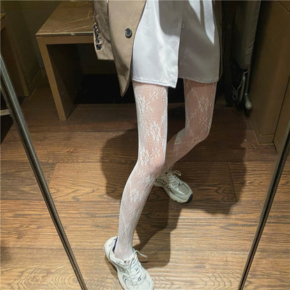 Flower Thin Mesh Lace Base Body Stockings