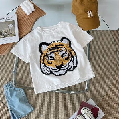 Panda Boys Short Sleeve T-Shirt Half Sleeve Top