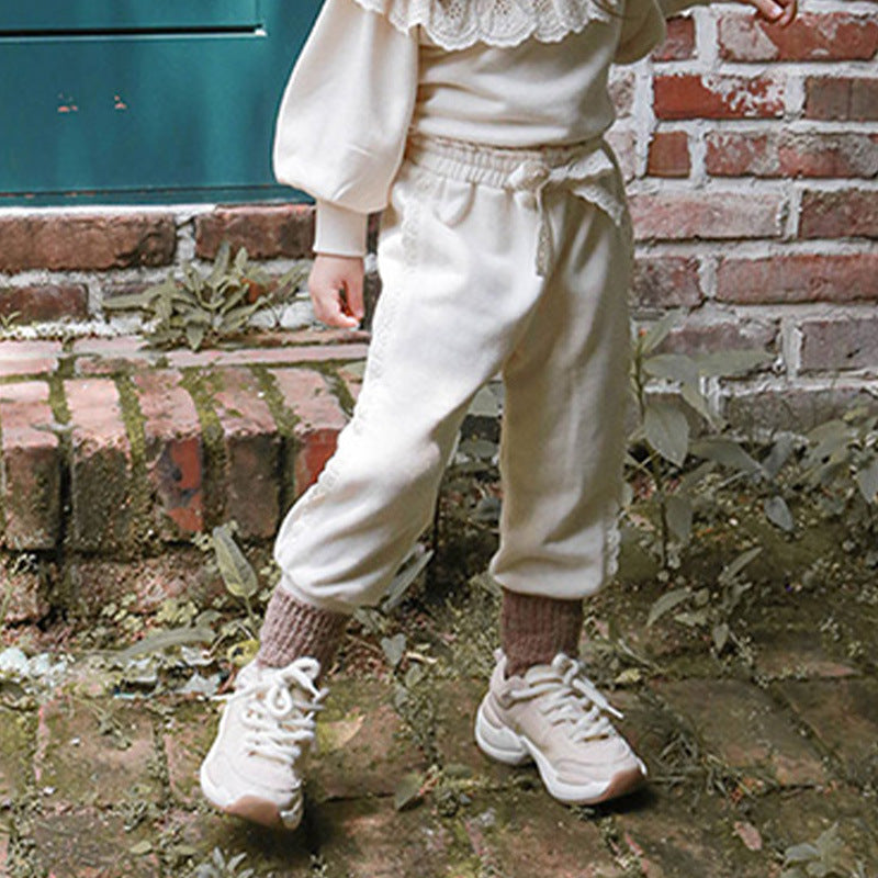 Children's Girl Bow Sweet Tie Sweatpants