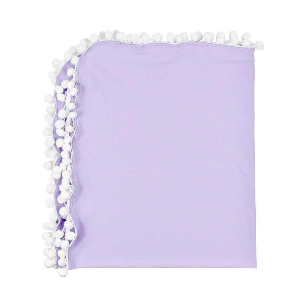 Baby Pure Cotton Padded Ball Edge Blanket Covering