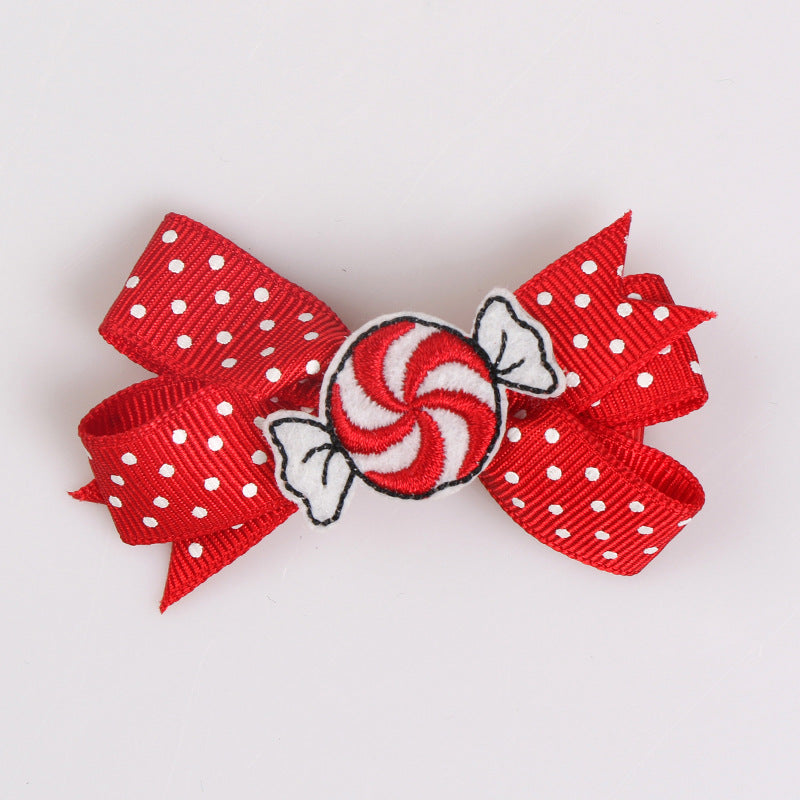 Cute Children's Christmas Tree Bow Hairpin