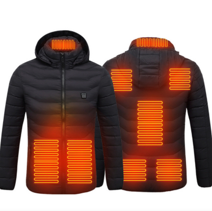 New Heated Jacket Coat USB Electric Jacket Cotton Coat Heater Thermal Clothing Heating Vest Men's Clothes Winter
