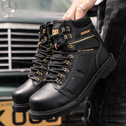 Men's Tough Guy Leather Boots Top Layer Cowhide