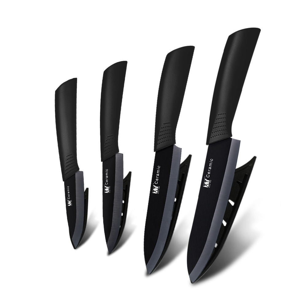 Ceramic knife set black blade ceramic knife