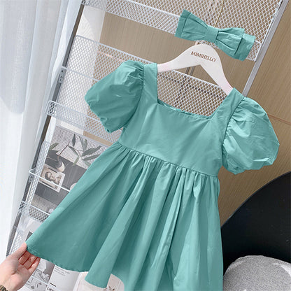 Children's Princess Dress Baby Girl Short Sleeve