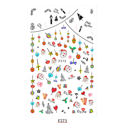 New Nail Sticker Santa Claus Decal Strap Adhesive