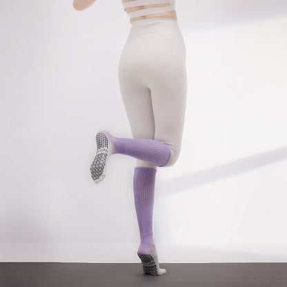 Autumn And Winter Yoga Non-slip Professional Women's Long Pilates Sports Workout Slimming Socks