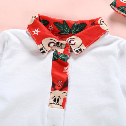 Explosive Christmas Gentleman Strap Set Christmas Deer Print