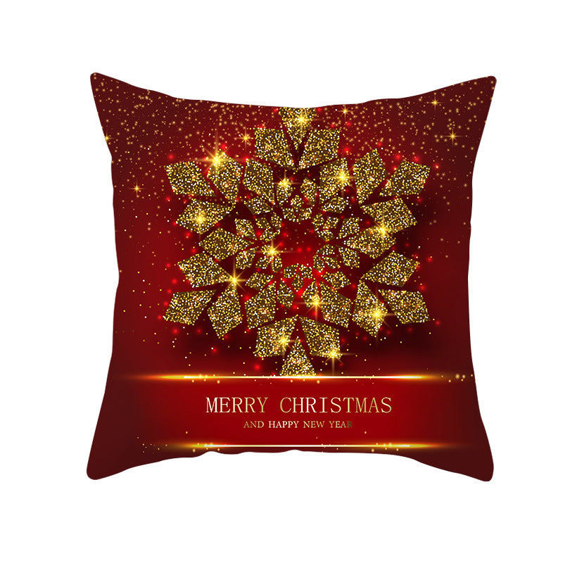 Santa Elk Pillow Cover Lumbar Pillow Car Pattern
